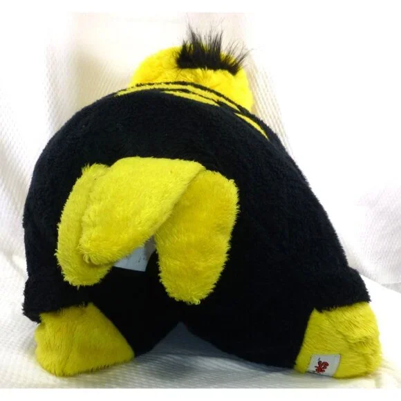 Iowa Hawkeyes Black & Yellow Pillow Pets Plush Toy Pillow 18" Surface Washable - Picture 12 of 12
